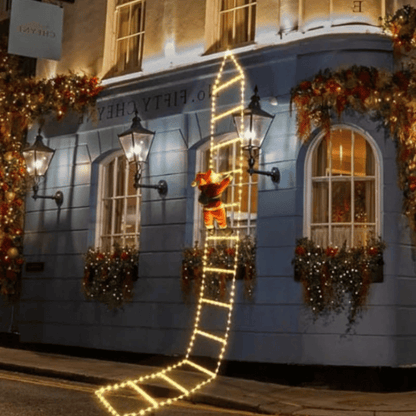Santa Claus Climbing Ladder Light
