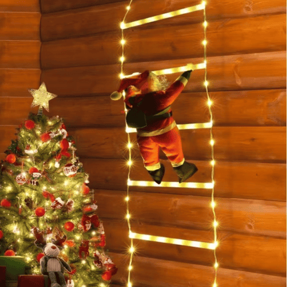 Santa Claus Climbing Ladder Light